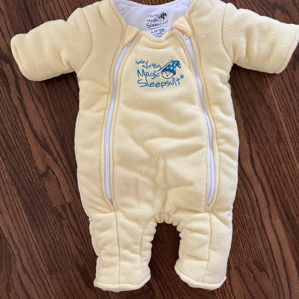 Baby Merlin's Magic Sleepsuit in Soft Yellow
